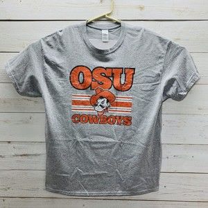 OSU Oklahoma State Cowboys Gildan Heavy Cotton Grey T-shirt size XL